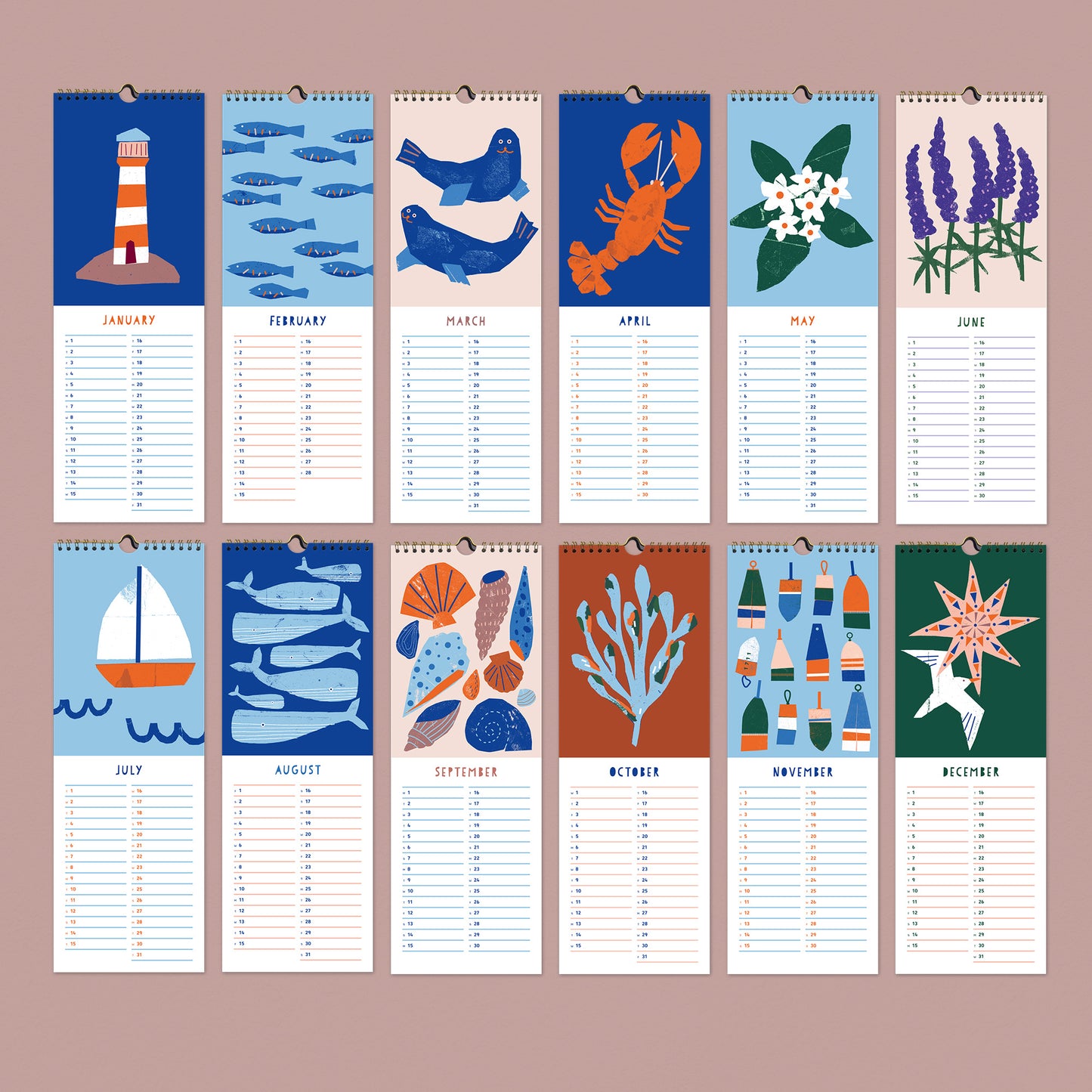 Kautzi 2025 Wall Calendar – Maritime Charm