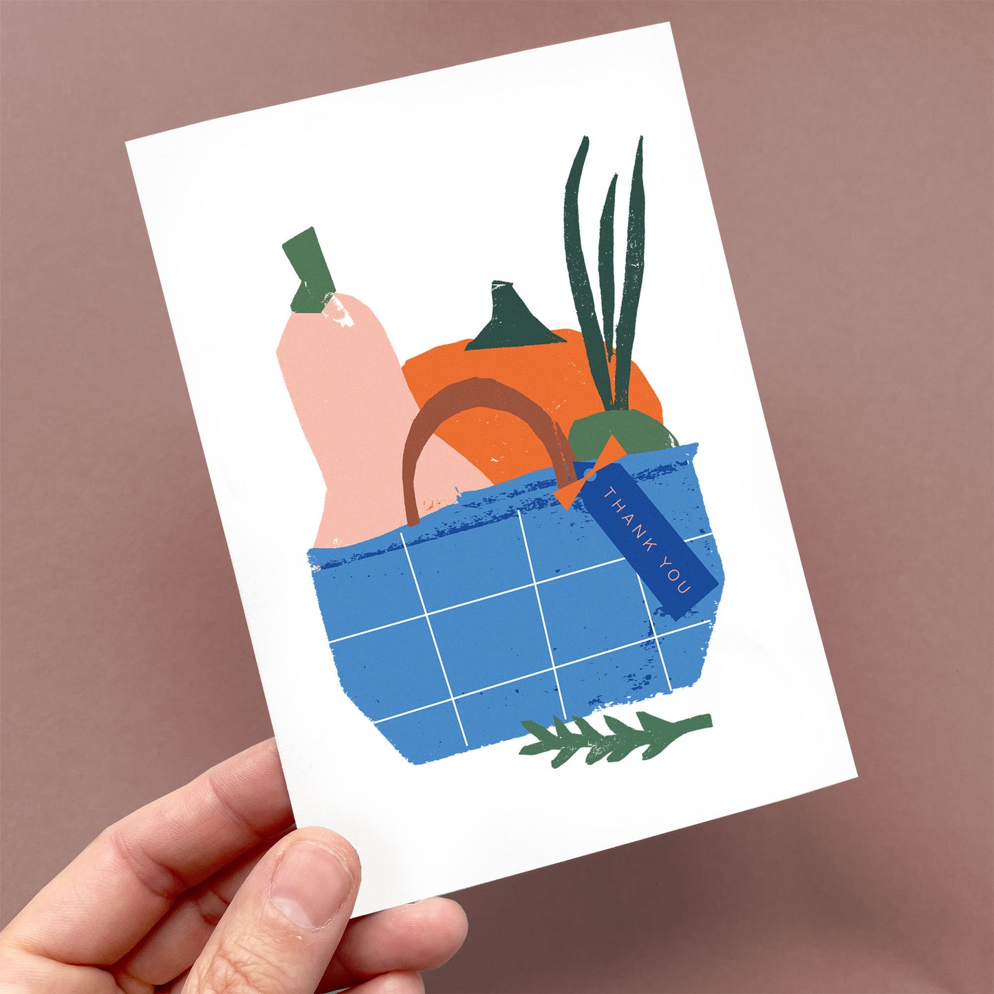 Greeting Card Harvest Basket