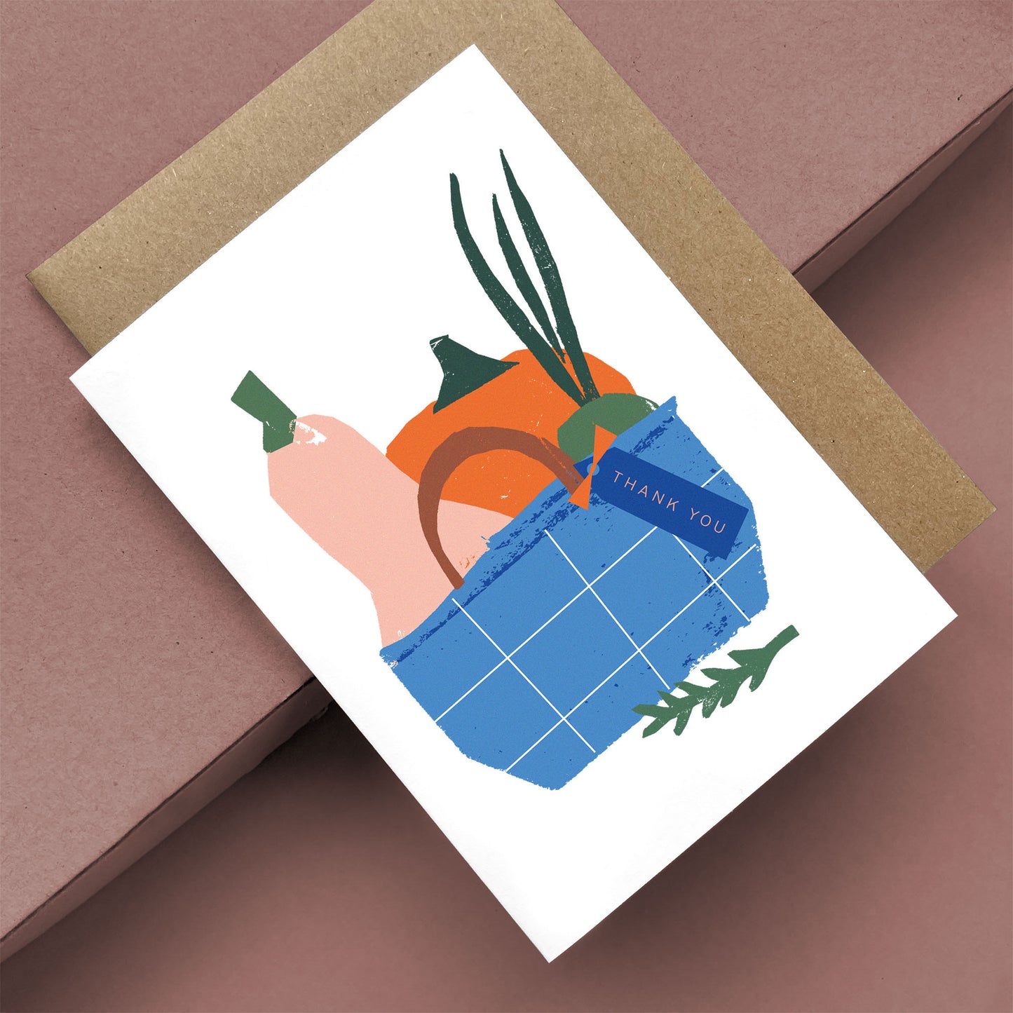 Greeting Card Harvest Basket